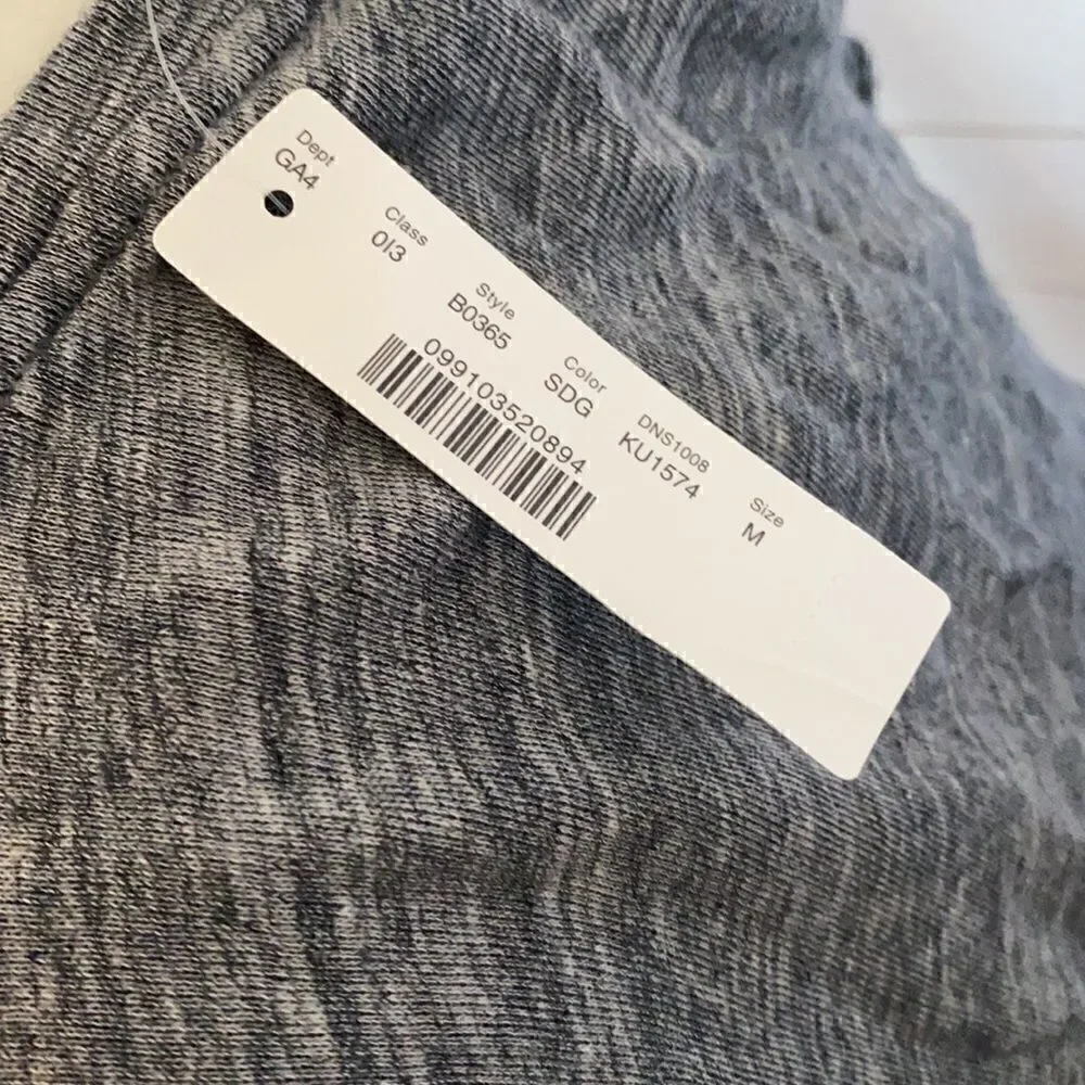 J. Crew | J. Crew Ruched Knit Dress Marled Blue Gray  Sweatshirt Dress NWT | M